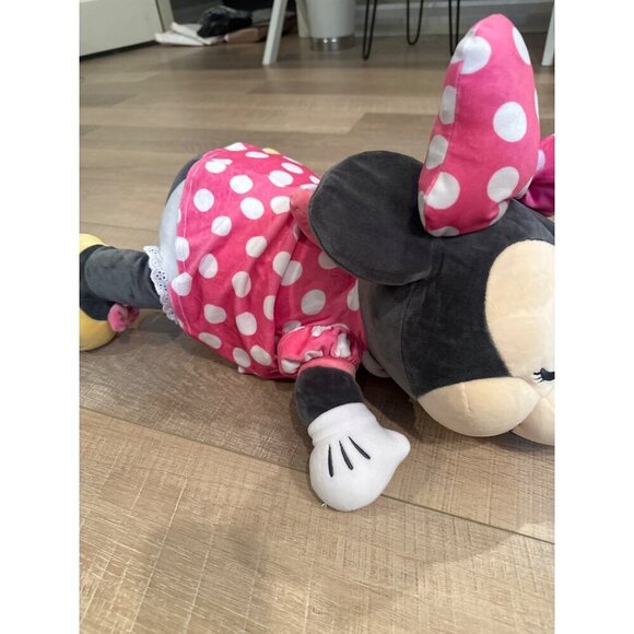 Disney Cuddleez Minnie Mouse Plush Toy In Pink Polka Dot Dress & Bow - Soft - Picture 8 of 9